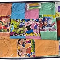 Ambika Stores Readymade 9 pcs New Born Clothing & Baby Care Gift Set for Baby Boy & Girl | Include - Dresses, Buds, Powder, Soap, Powder Puff | Premium Gift Set (Assorted - Color)-picture-30