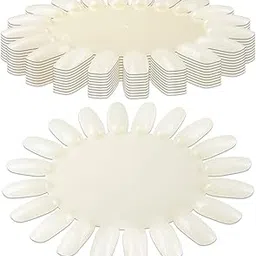 Facejewel 10 Palettes 20 Nail Tips Display Board for Nail Art Design Pattern Practice and Swatch Nail Polish Colors (20 Tips Palette (Natural)) (Set Of 10 Pieces)-image-88