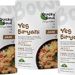 Quicky Bowl Jain Veg Biryani|Ready To Eat|No Onion No Garlic|Instant Food(Pack Of 3)-picture-12
