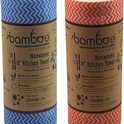 Zig-Zag Reusable Kitchen Towel Roll-2000 Times Washable|Highly Absorbent|Better Alternative to Dishcloth, Kitchen Tissue Paper Roll Eco Bamboo Wipes for Home Cleaning|80 Sheets-picture-29