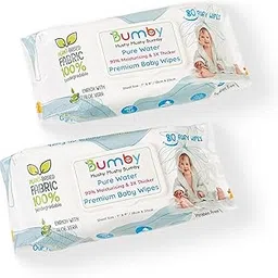 Bumby Plant Based Wet Wipes for Baby with Lid - 160 Pieces(18cm X 20cm)| Enriched with Alovera & Vitamin E | Gentle & Soft Wipes, Moisturising & Skin-Friendly | Baby Wet Wipes-image-71