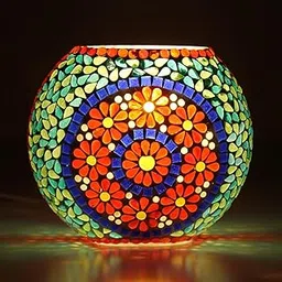 Apoorva Glass Oval Shape Mosaic Table Lamp (Medium) (AG001)-picture-31