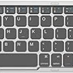 DooBuy Mini Bluetooth Keyboard, Wireless Portable Bluetooth3.0 Keyboard, Rechargable Foldable BT Wireless Keyboard with Touchpad Mouse for Android, Windows, PC, Tablet (Silver)-picture-22