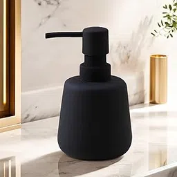 The Better Home Bathroom Soap Dispenser for wash Basin | 260ml | Ceramic | Suitable for Shampoo, Lotion, Hand wash Dispenser for Kitchen Sink | Black-picture-34