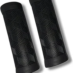 Elysian Handlebar Grips for Mountain Bicycle | BMX MTB Cycling Anti-Slip Bicycle Handle Grips (Black) 9.5cm Cube Design Pattern | Cycle Handle Grips-image-50