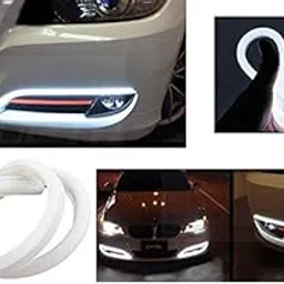 AOW Attractive Offer World Flexible 30cm Headlight Neon LED DRL Tube (White) for Honda Amaze (Pack of 2)-picture-28