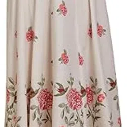 Linen Cotton Off White Floral Print Festival Wear for Women-image-7