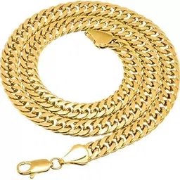 karishma kreations Chain for Men boys Jewellery Stainless Steel Valentine Long Chain Gents Platinum Necklace Silver Gold Chain for Men Boys Stylish-picture-27