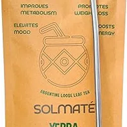 SOLMATÉ Yerba Mate with Bombilla | Unsmoked Pure Leaf Cut | Crash Free Caffeine | No Dust/Powder | Detox-picture-22