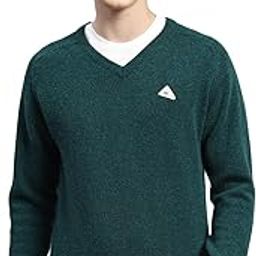 Mens Solid V Neck Full Sleeve Pullover (1240116VN)-image-16