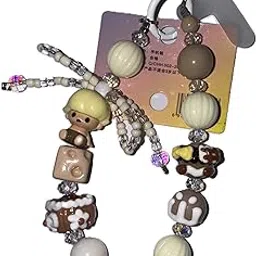DECOR WHIZ Pompom Lanyards for Women Universal Phone Pearl Lanyard Keychain Mobile Chain Beads with Charms, Phone Pendant Wrist Strap Compatible with Most Cell Phones Mobile Case Purse Key-picture-45