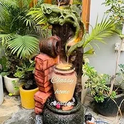 Classy Home Creation Big Size Water Fountain 4 FEET for Home, Office, Living Room, Bedroom, Garden Decor| Unique Water Fountain for Office Decor and Garden Decor-picture-30