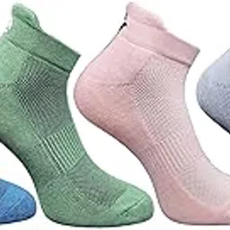 ecosync Odor-Free Bamboo Cotton Socks | Anti-Bacterial, Breathable, Sweat Absorbent | Ankle Socks for Running, Gym & Office Wear | Navy Blue, Olive, Light Peach, Dark Grey | Pack of 4-picture-14