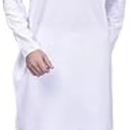 printindia fashionable yourself Men's Cotton Traditional Kurta Pyjama Set | Regular Long Sleeve, Straight, Knee Length Mandarin Collared Neck Solid Kurta | Elastic Waistband Pyjama | White.-picture-11