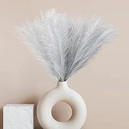 Pack of 3 Silver Pampas Grass for Home Decoration, Artificial Flowers, Home, Office & Hotel Decor (Dried Plants)-picture-22