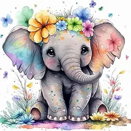 TREXEE Elephant 5D Diamond Painting Kit, (35x35cm) Diamond Painting Kit for Adults & Kids, Very Suitable for Home Leisure and Wall Decoration, Gift for Kids and Adults (Cute Elephant)(Without Frame)-image-77