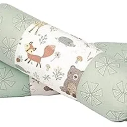 abracadabra Cotton Baby Bolsters For Side And Neck Support With Washable Cover, Size 35 Cm X 10 Cm, Set Of 2 (Bambi & Friends)-picture-13