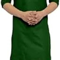 gauri laxmi enterprise Men's Solid Straight Cotton Blend Kurta (XXX-Large, Bottle Green)-picture-53