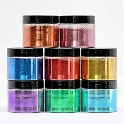 50g Fine Sparkling Each Glitter Powder 8 Colours for Craft, Fine Glitter Powder for Craft & Artwork (Pack of 8)-image-32