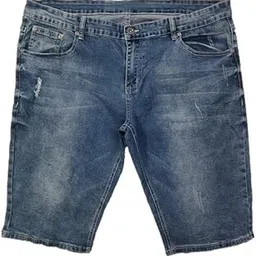 happening Plus Size Women Slim FIT Denim Long Shorts (Bermuda) -25.5 inch Length - Rugged - MID Rise - Faded Denim Blue Color - Waist Size (5XL) 42" to (6XL) 44" inch-picture-38