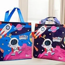 AMANVANI Space Gift Carry Bags - Medium Size Cartoon Theme Party Goodies Bag/Birthday Return Gifts Bag for Boy/Girls, Space Bag (Carry Bag Space Piece 10)-picture-44