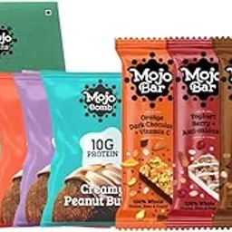 Mojo Bar Assorted Combo - 4 Energy Bars + 3 Protein Bombs + 1 box of Dark Chocolate Sugar Free Mint Thins, 323g-picture-19