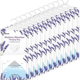CANAGER Moisture Absorber, 12 Pack, Lavender Vanilla Hanging Moisture Bag, Home, Car & Closet, Dehumidifiers and Deodorizers (12.5 oz)-picture-41