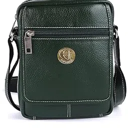 100% Pure Genuine Leather Handy 6 inch Sling Travel Cross Body Office Utility Tablet Bag for Men, Women, Boys and Girls-image-0