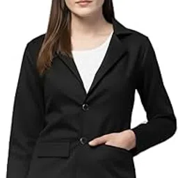 Singal Breasted Classic Fitted Suede Coat Blazer for Women, Two-Button Front, Flap Pockets,Extra Inside Pocket-picture-26