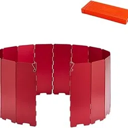 JAZZY PEARLS® Windscreen Folding Portable Windshield for Outdoor Cooking Backpacking Red|Sporting Goods|Outdoor Sports|Camping & Hiking|Camping Cooking Supplies|Camping Cookware-image-22