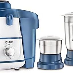 Prestige 500 Watts Breeze Juicer Mixer Grinder Base Unit with 2 Stainless Steel Jars |Detachable Pulp Collector|Double Lock System|Efficient Stainless Steel Sieve|Juice Outlet|Blue & White-picture-8