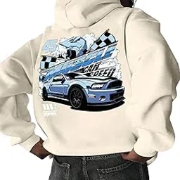 sxv style 45 Muscle car Speed’ Printed Cool Aesthetic Sweatshirt Hoodie-picture-15