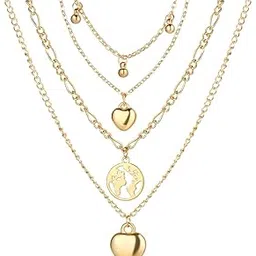 shining diva fashion Latest Stylish Multilayer Metal Chain Pendant Necklace for Women (A12717np), Gold04-picture-20