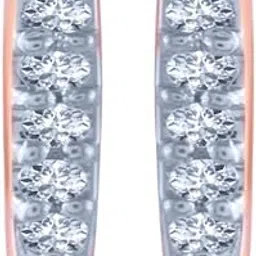 p.c. chandra jewellers 18k (750) Rose Gold and Diamond Stud Earrings for Women-picture-14