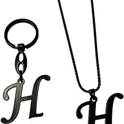 p r prints Letter Pendant With Keychain for Men & Women | Stainless Steel Jewellery Necklace Personalised Alphabet Chain for Women & Girls | Valentine Gift for Girlfriend-picture-12
