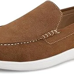 fentacia Men Solid Memory Foam Comfortable Suede Loafers-picture-33