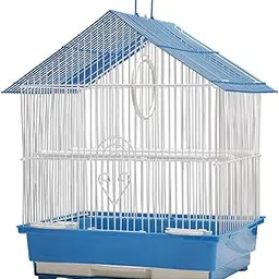 CC ENTERPRISES Metal Bird Cage Best For Lovebird/Pet, Parrot, Parakeet, Budgie, Cockatiel Hammock Large Bird House (Free Standing, Hanging) Color May Vary As Per Availability-image-31