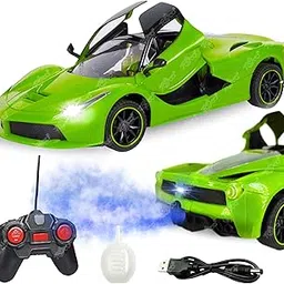 toyco® Rechargeable Remote Control Car Toy with Real Smoke Exhaust | 1:16 Scale Ferr-ari Model RC Car with Openable Doors, LED Lights & Drift Function | High-Speed Racing Car for Boys Girls Age 4+-image-64