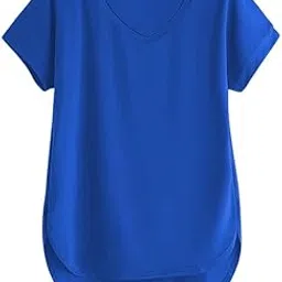 Womens V Neck Short Sleeve Crop Top Double Lined Slim Fitted Basic Tee Going Out Cute Summer T Shirt Trendy VG31-image-93