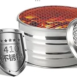 ATORSE Outdoor Fire Pit Stove Deck Yard Patio BBQ Grill Fire Bowl Wood Burning with Tongs-picture-33