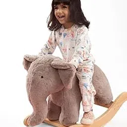 Elephant Baby Rocker – Plush Ride-On Rocking Chair for Infants & Toddlers | Soft Cushion Seat, Hypoallergenic Fabric & Sturdy Wooden Base | Baby Rocking Toy for Comfort & Play-image-41