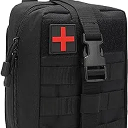 Kraptick Medical Molle Pouch | Tactical First Aid Kit Bag | Military Emergency Medical Pouch | Waterproof & Durable Trauma Kit | Compact Molle Medic Bag for Outdoor, Camping & Survival (Black)-image-8