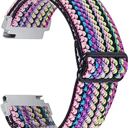 Elastic Bands for Garmin Forerunner 245/645 Watch Band, Adjustable Stretchy Nylon Loop Wristband Replacement Soft Straps Compatible with Garmin 645 Music/245 Music Smartwatch-picture-10