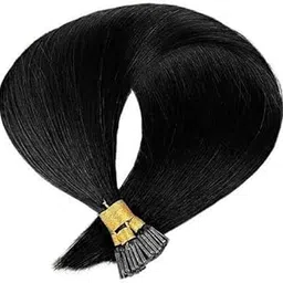 Women Micro Tip Permanent Hair Extensions With 28 Inch Length Premium Human Hair Natural-Looking Straight Hair And Secure Micro Tip Attachment Customizable Natural Black long Hair Extension | Set of 25-picture-23