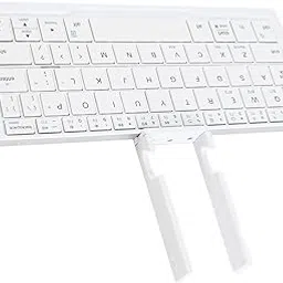 Zunate Foldable Keyboard, Portable Keyboard with Universal Stand, Pocket Size Tri Bluetooth Keyboard, Fast Rechargable Keyboard for Pad, Phone, Laptop and Table (Silver White)-image-15