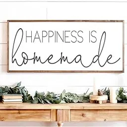 Artica Happiness is Homemade Wall Decor Quotes with Ractangulare frame for Living Room Bedroom Gift item (Happiness is Homemade)-picture-22