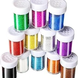 Aak Glitter, Fine Glitter, Glitter for Resin, Glitter Crafts and Arts, Scrapbooking, Paints, Assorted Color Kit, 15g Each, Set of 12-picture-52