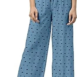 runk Ladies Pyjama Pants |Heart Print Cotton Nightwear | Soft & Relax Fit Bottoms for Women with Drawstring Waist|PACK OF 1-picture-28