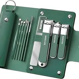Jeyux Premium Stainless Steel Nail Clipper Set for Men & Women – Sharp, Rust-Proof, Ergonomic Grip for Thick Nails – 10 in 1 Professional Manicure Pedicure Tool Kit with Travel Case (Dark Green)-picture-14