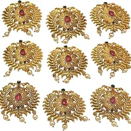 Southern Bling Hair Jewelery Choti Jadai Billai Indian Hair pin Hair Decoration,Hair Brooch with Hook Wedding Bridal Jewellery for Women_Model No-7423-image-36